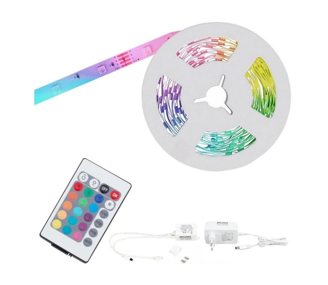 Brilo - LED RGB Stmievateľný pásik 11,5m LED/24W/230V + DO 2024-300
