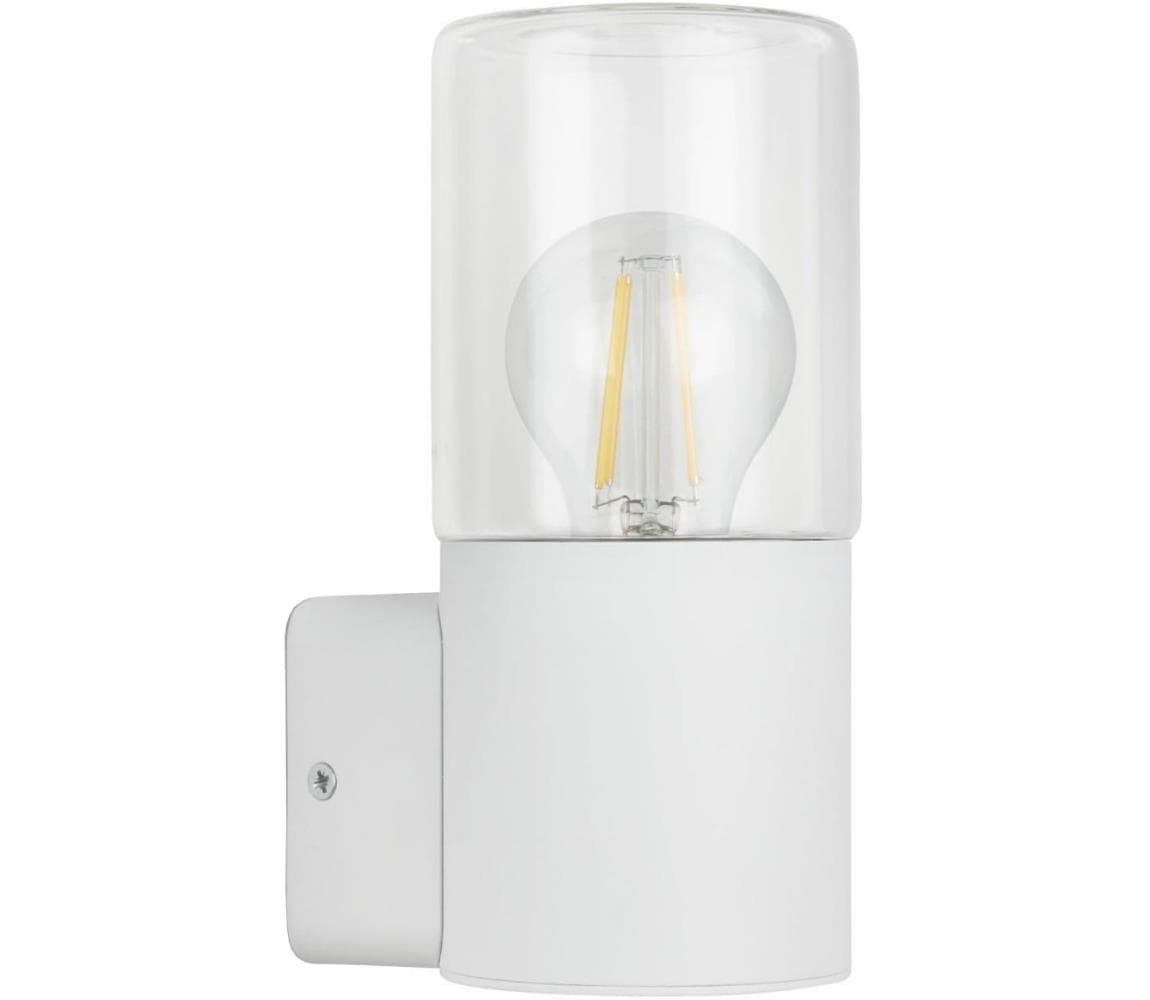 Briloner 320506TF - Vonkajšie nástenné svietidlo 1xE27/12W/230V IP44 biela 320506TF