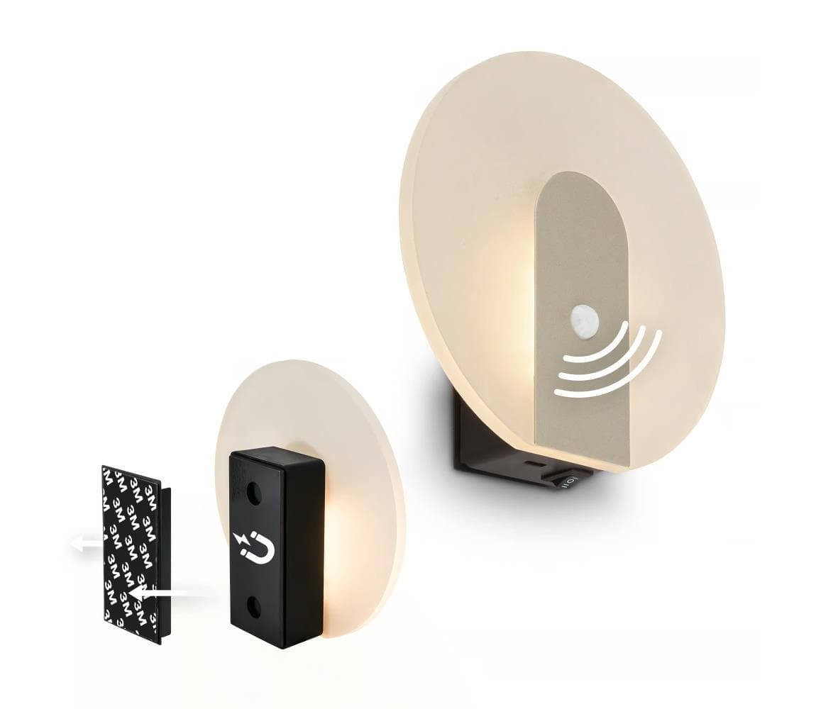 Briloner 3889012 - LED dobíjateľné nástenné svietidlo so senzorom TARO LED/2,5W/5V 1800 mAh matné 3889012