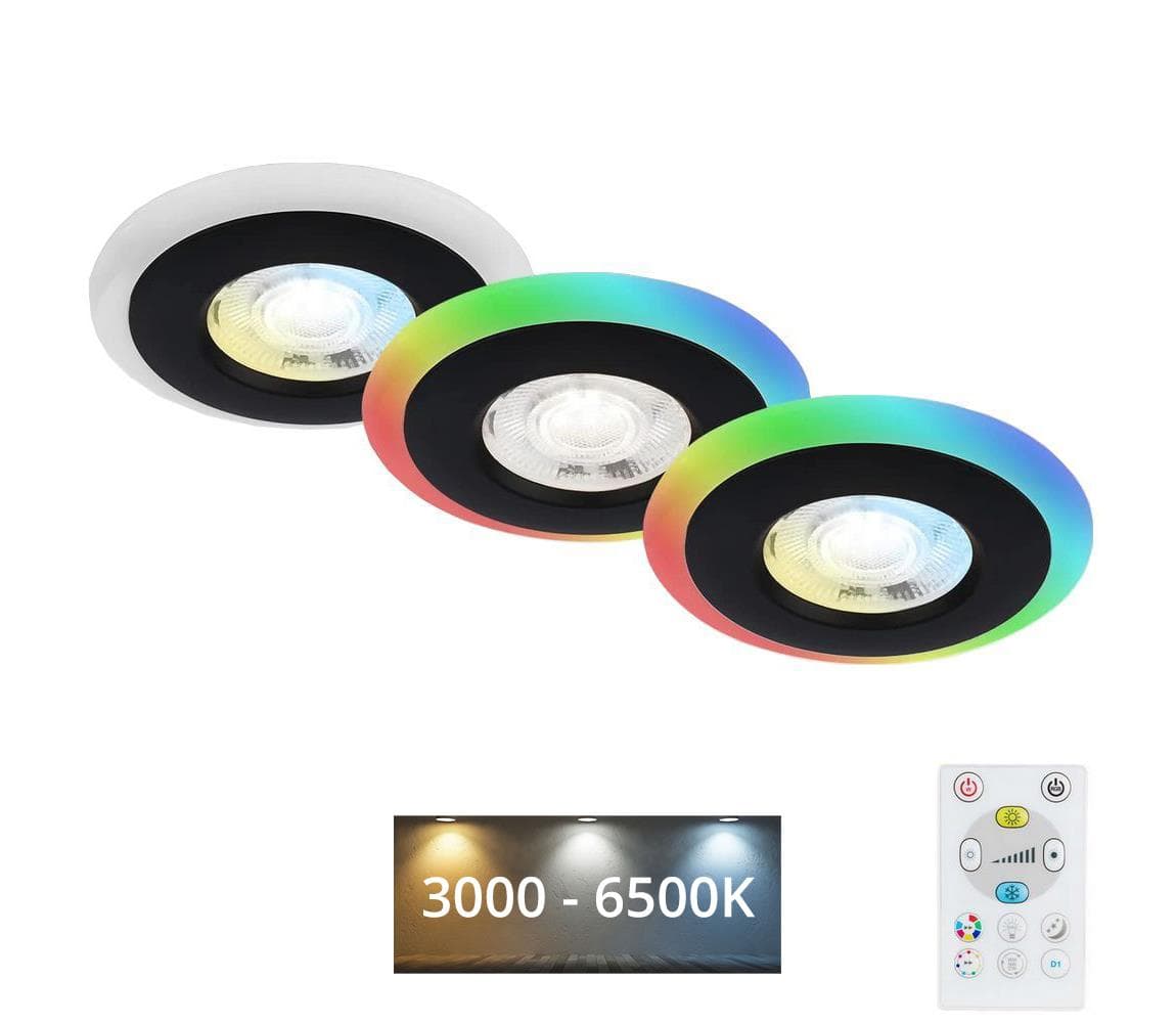 Briloner - SADA 3x LED RGBW Stmievateľné kúpeľňové svietidlo LED/5W/230V IP44+ DO 7040-035