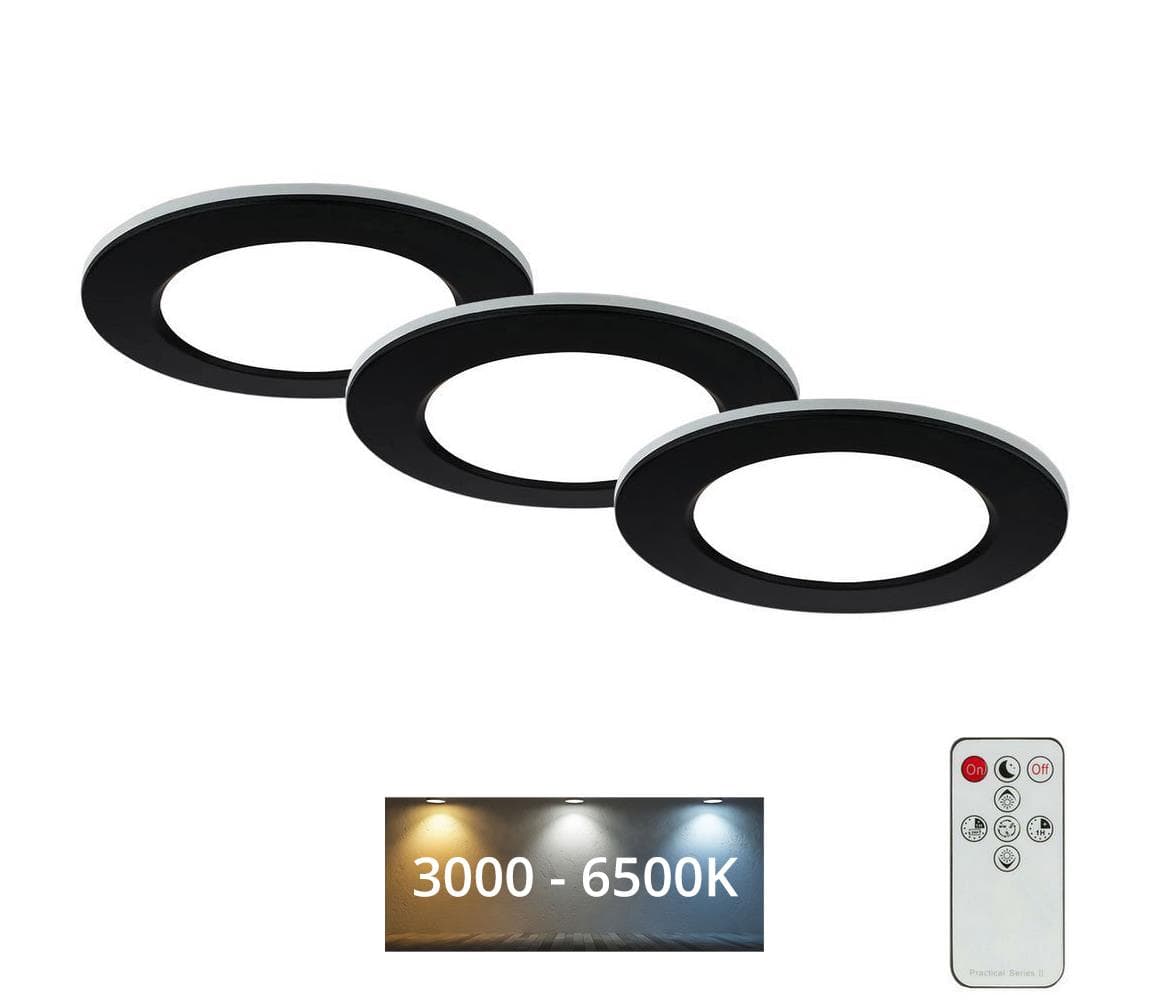 Briloner - SADA 3x LED Stmievateľné kúpeľňové svietidlo LED/4,8W/230V IP44 7034-035