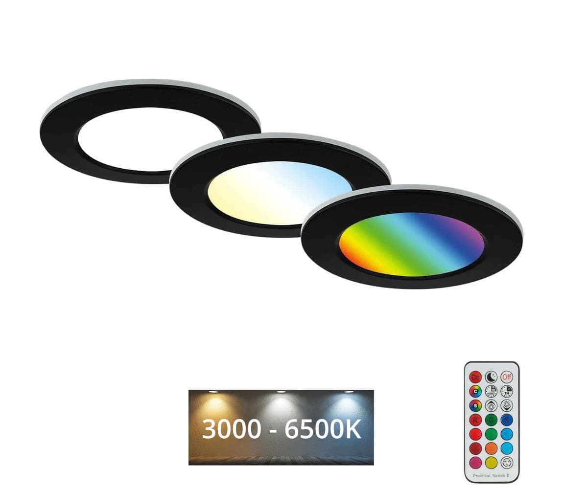 Briloner - SADA 3x LED Stmievateľné kúpeľňové svietidlo LED/4,8W/230V IP65 7035-035
