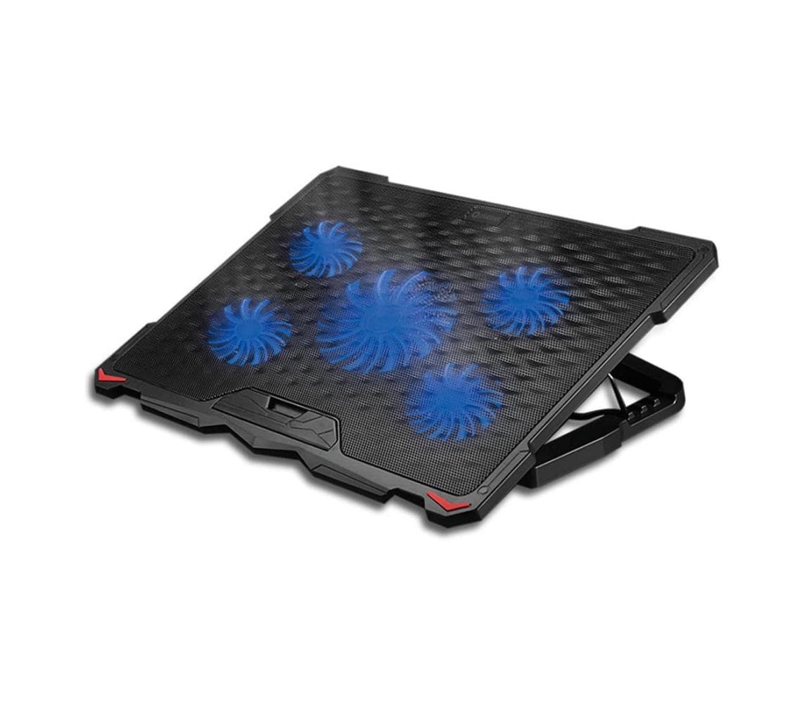 Chladiaca podložka pod notebook 5x látor 2xUSB čierna PLCP5FB