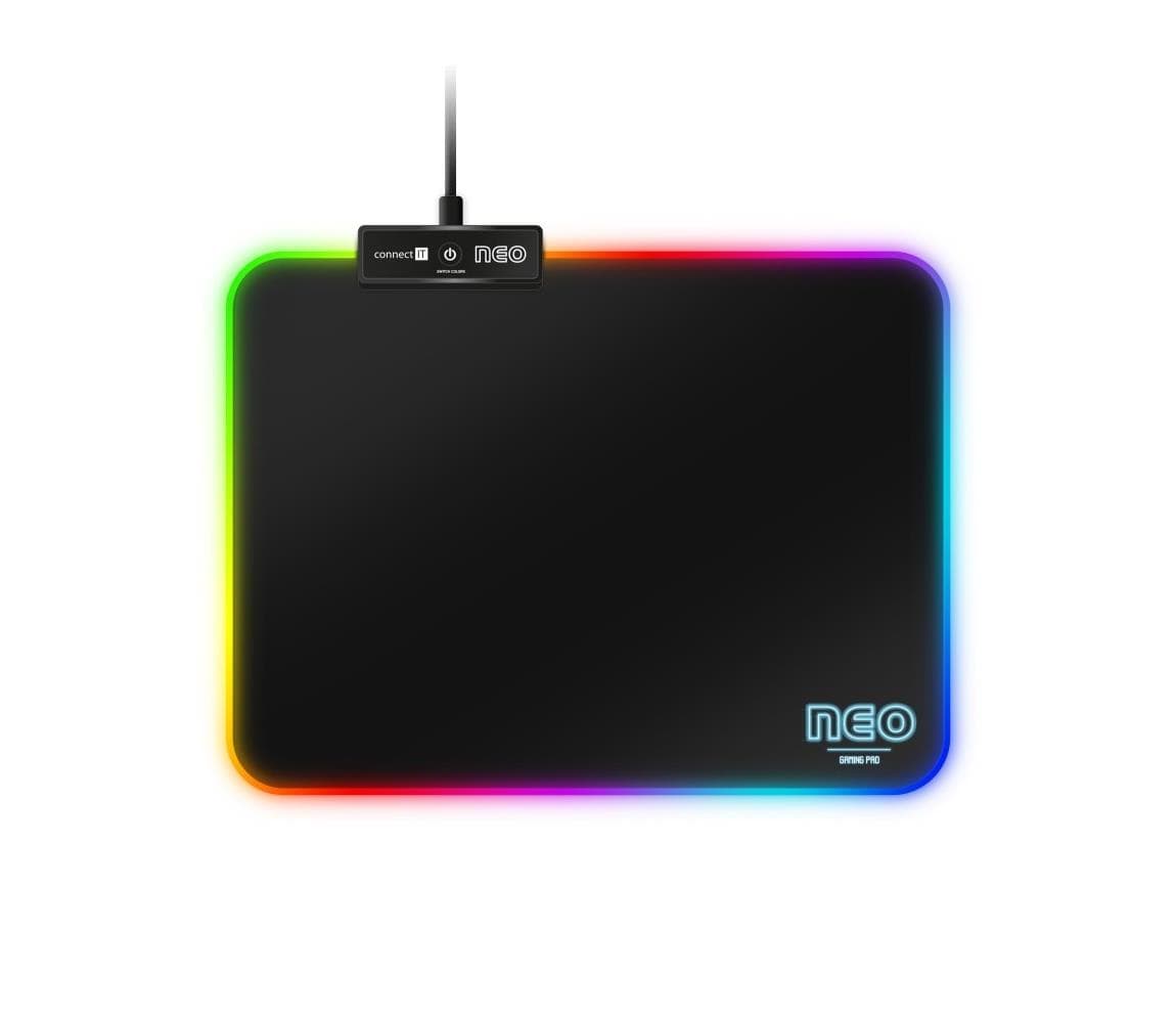 CONNECT IT CMP-3100-SM - LED RGB herná podložka pod myš 32x24,5 cm čierna CMP-3100-SM