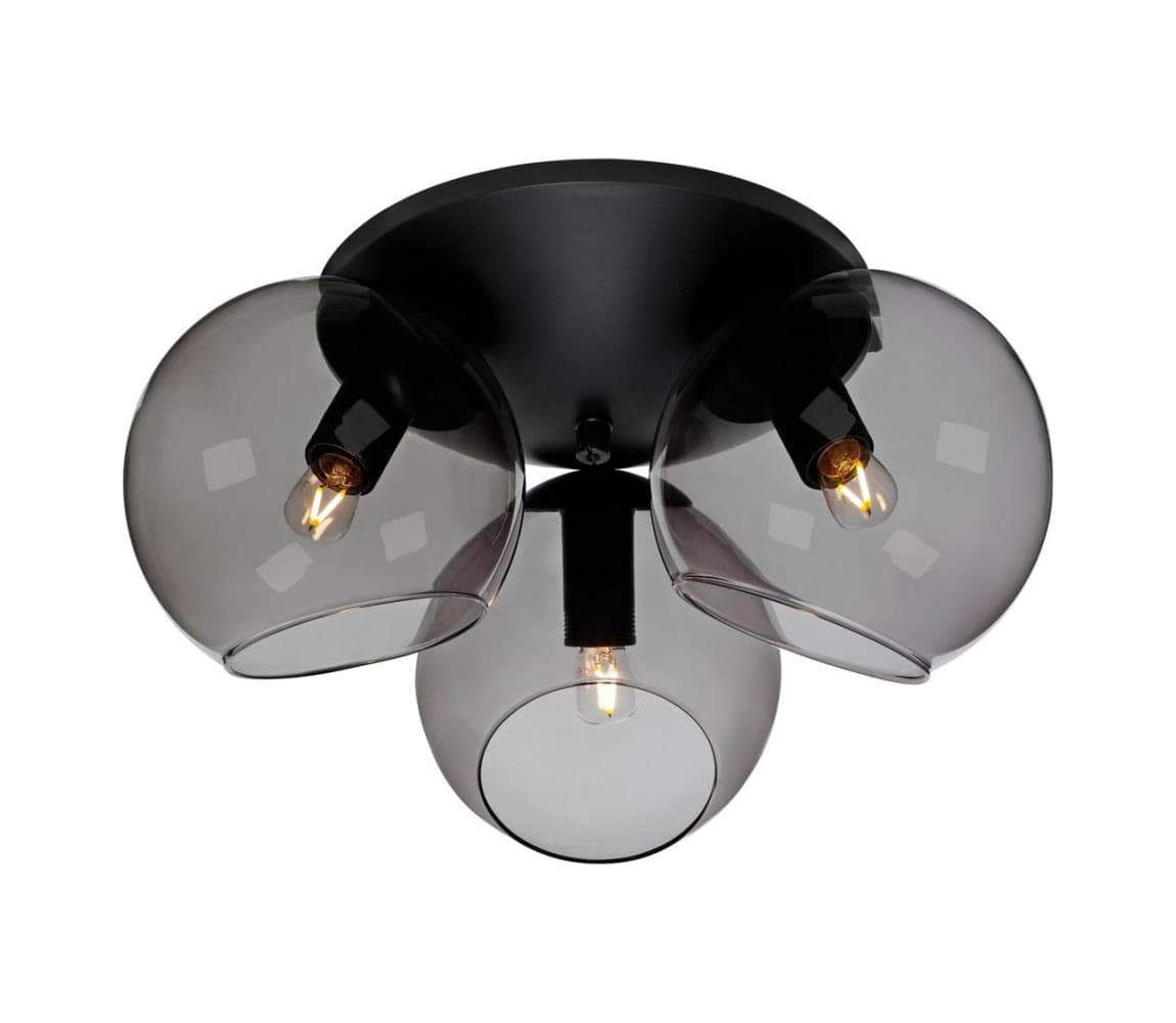 Cottex P2423SVG - stropné svietidlo CAPELLA 3xE14/40W/230V, priemer 37 cm, dymové/čierne P2423SVG