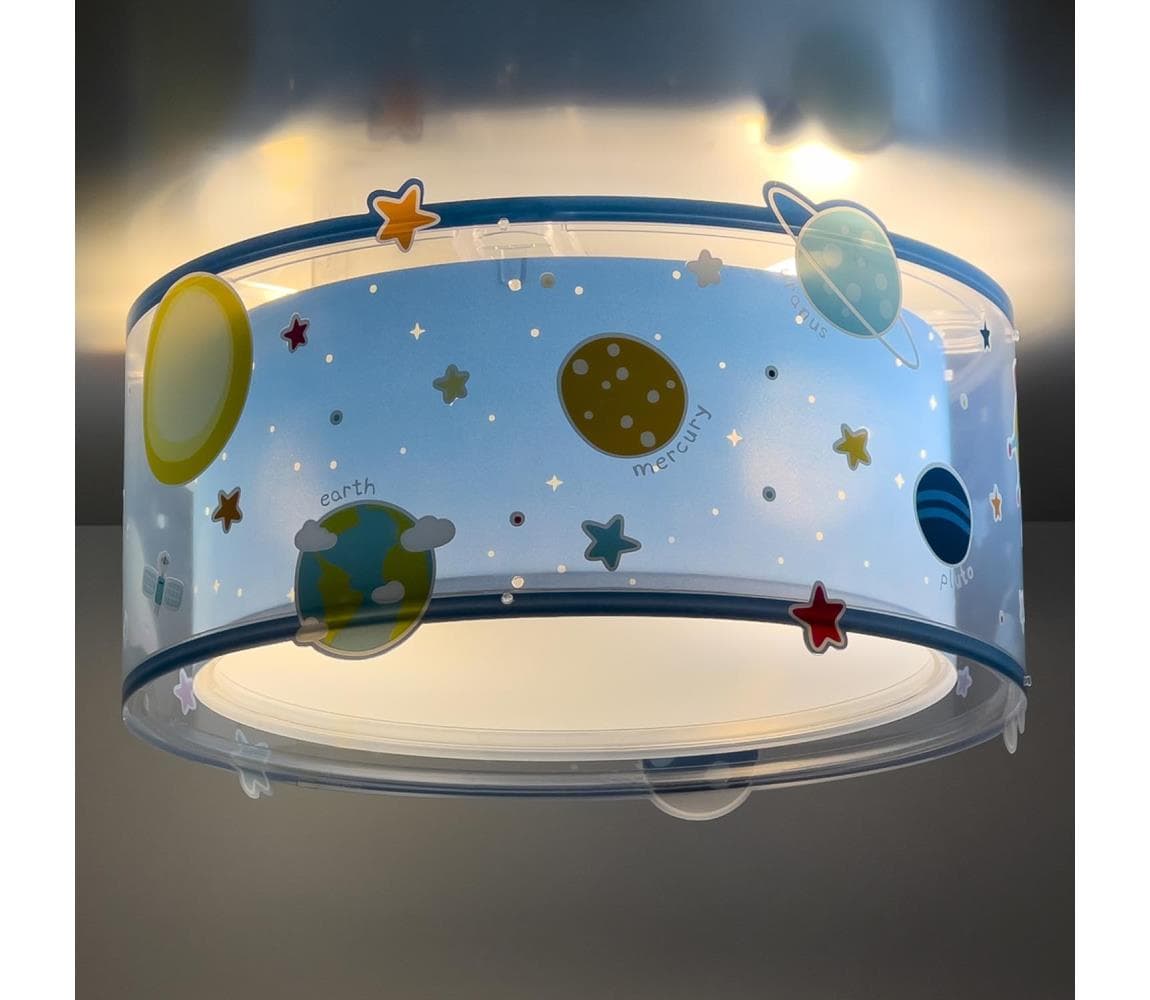 Dalber 41346 - Detské stropné svietidlo PLANETS 2xE27/60W/230V 41346M