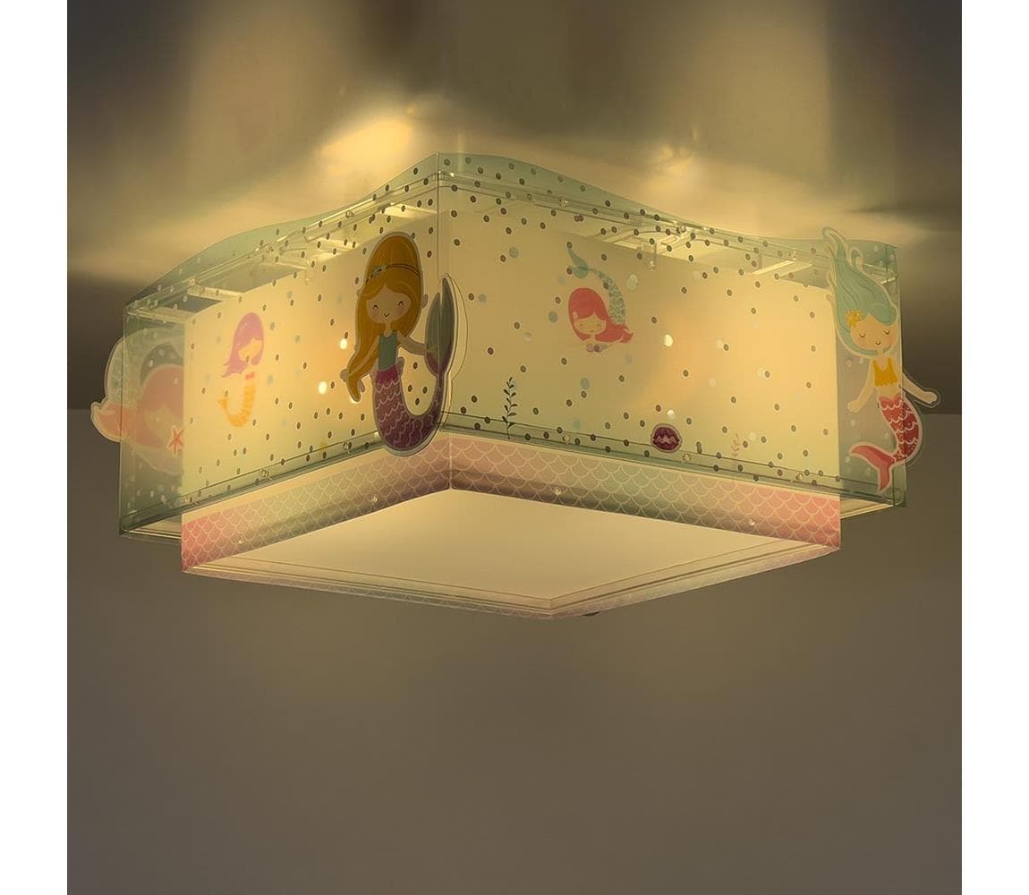 Dalber 63446 - Detské stropné svietidlo MERMAIDS 2xE27/60W/230V 63446M