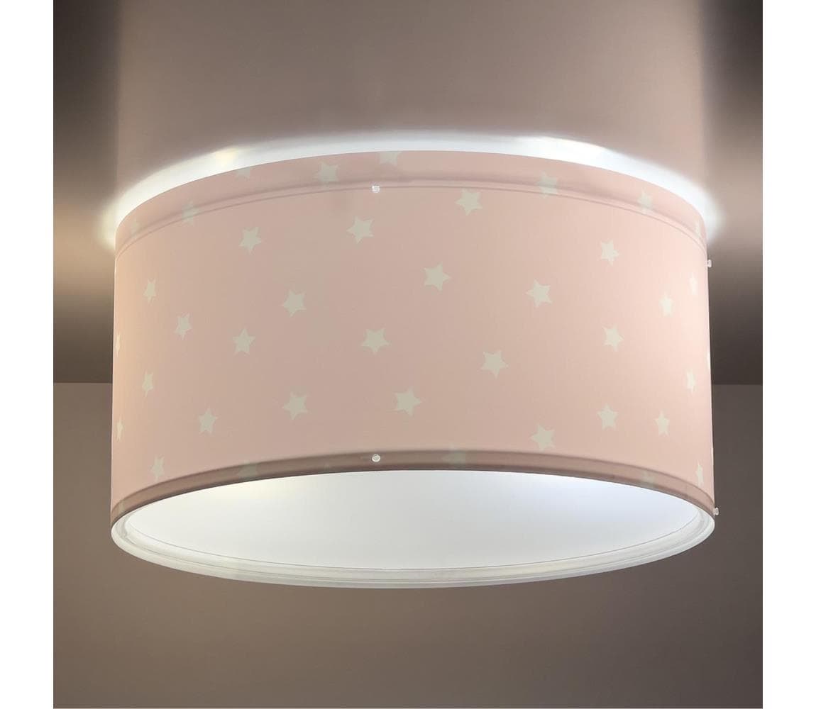 Dalber 82216S - Detské stropné svietidlo STAR LIGHT 2xE27/60W/230V ružová 82216MS