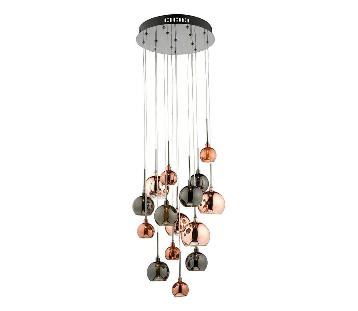 Där Lighting Där Lighting AUR1564 - Závesný luster na lane AURELIA 15xG4/10W/230V AUR1564