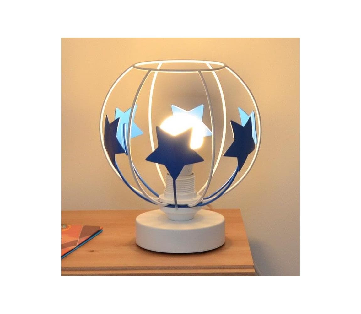 Detská stolná lampa STARS 1xE27/15W/230V modrá/biela B-1385/1 WT+BL