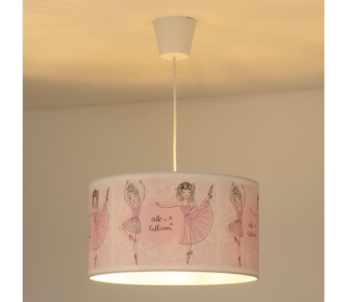 - Detský luster na lanku PRINT M 1xE27/40W/230V pr. 35 cm baletky 80979