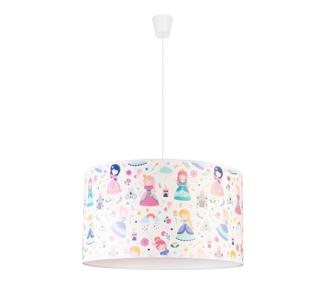 - Detský luster na lanku PRINT M 1xE27/40W/230V pr. 35 cm princezné 80962