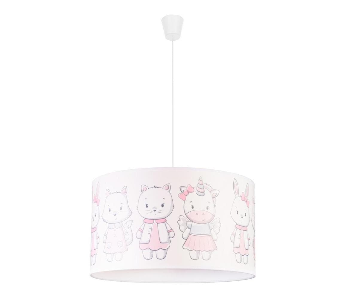 - Detský luster na lanku PRINT M 1xE27/40W/230V pr. 35 cm zvieratká 80993