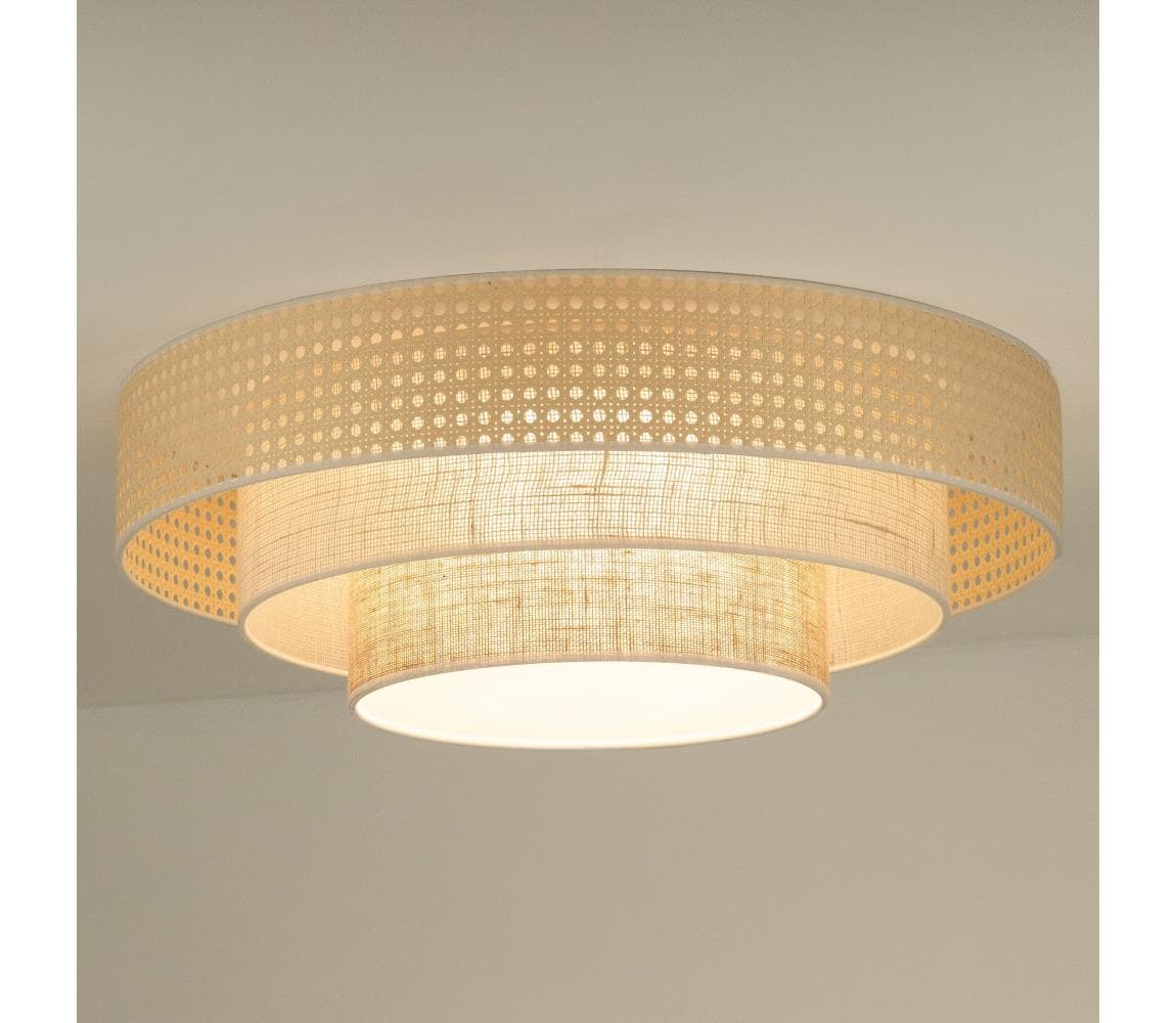 - LED Stropné svietidlo LUNETA LED/26W/230V pr. 60 cm 4000K ratan/béžová 606127