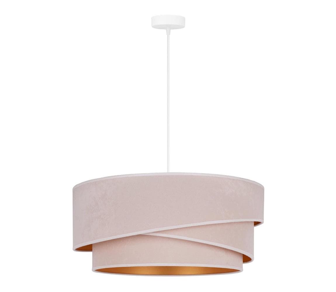 - Luster na lanku KOBO 1xE27/15W/230V pr. 45 cm krémová/zlatá 600156