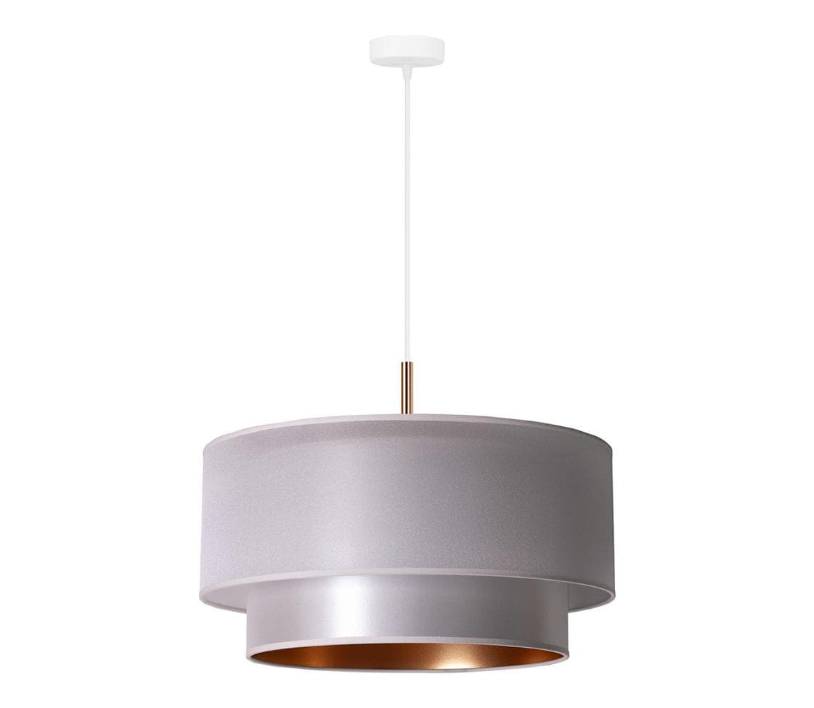 - Luster na lanku NANTES 1xE27/15W/230V pr. 45 cm strieborná/medená 602549