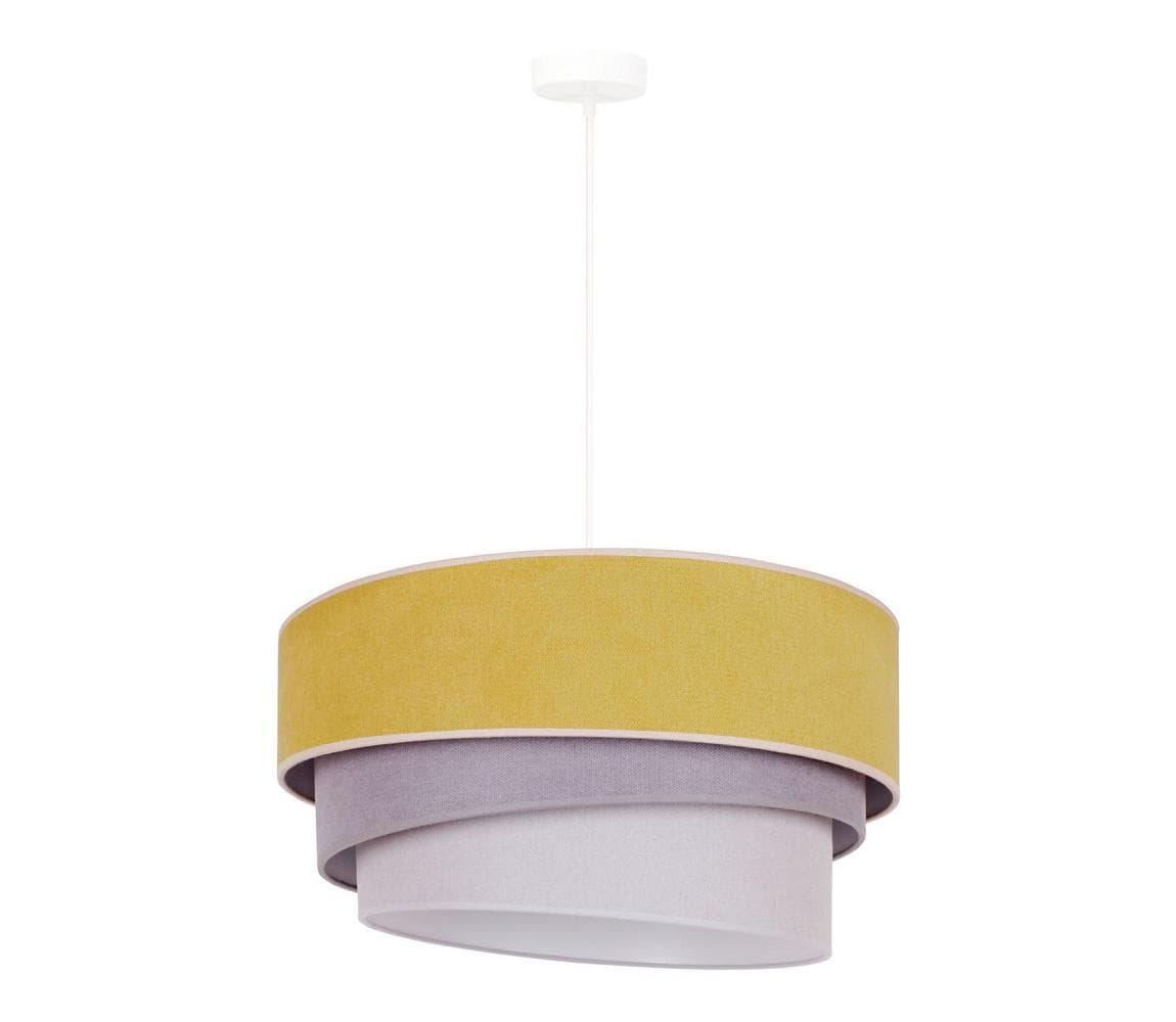 - Luster na lanku TRIO 1xE27/15W/230V pr. 45 cm žltá/šedá/biela 81419