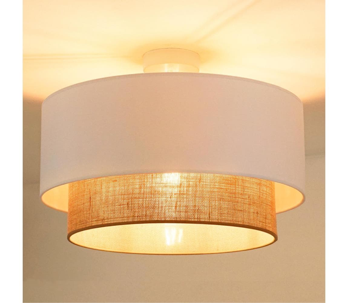 - Prisadený luster BOHO 1xE27/15W/230V pr. 45 cm biela/hnedá 605946