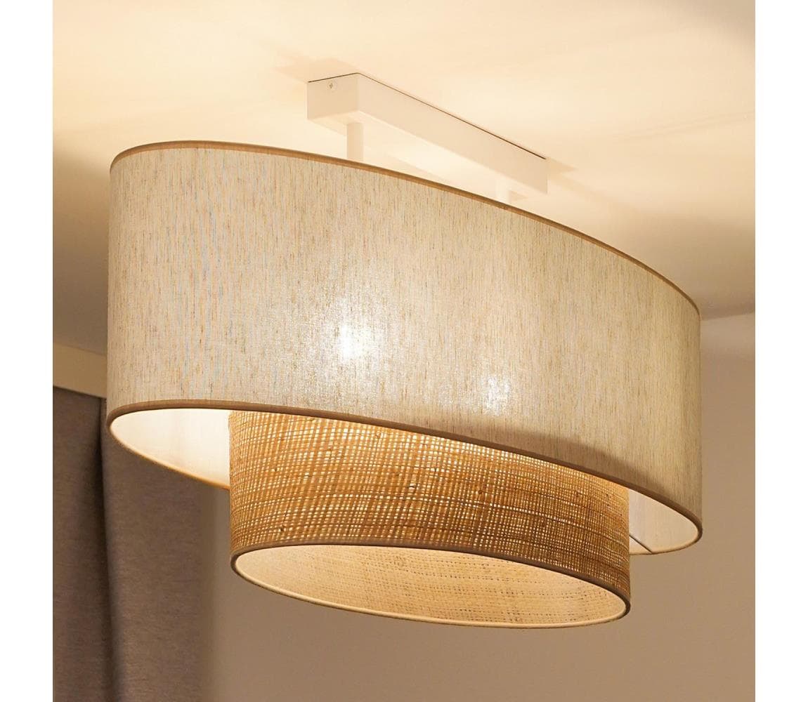 - Prisadený luster DOUBLE OVAL NATURE 2xE27/15W/230V krémová/béžová 604567