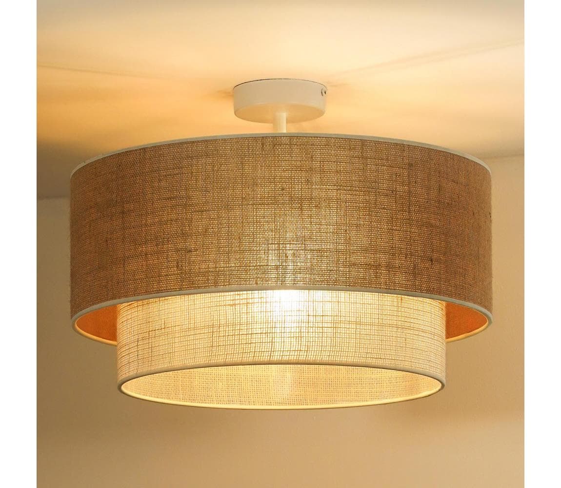 - Prisadený luster YUTE BOHO 1xE27/15W/230V pr. 45 cm hnedá/krémová 604703