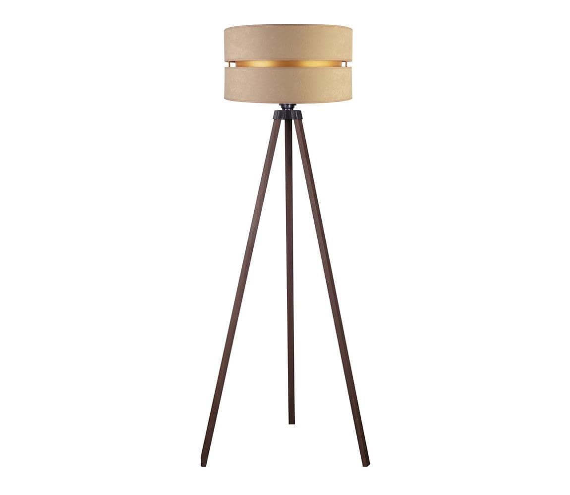 - Stojacia lampa DUO 1xE27/60W/230V pr. 44 cm béžová/hnedá AS0464+DU82672