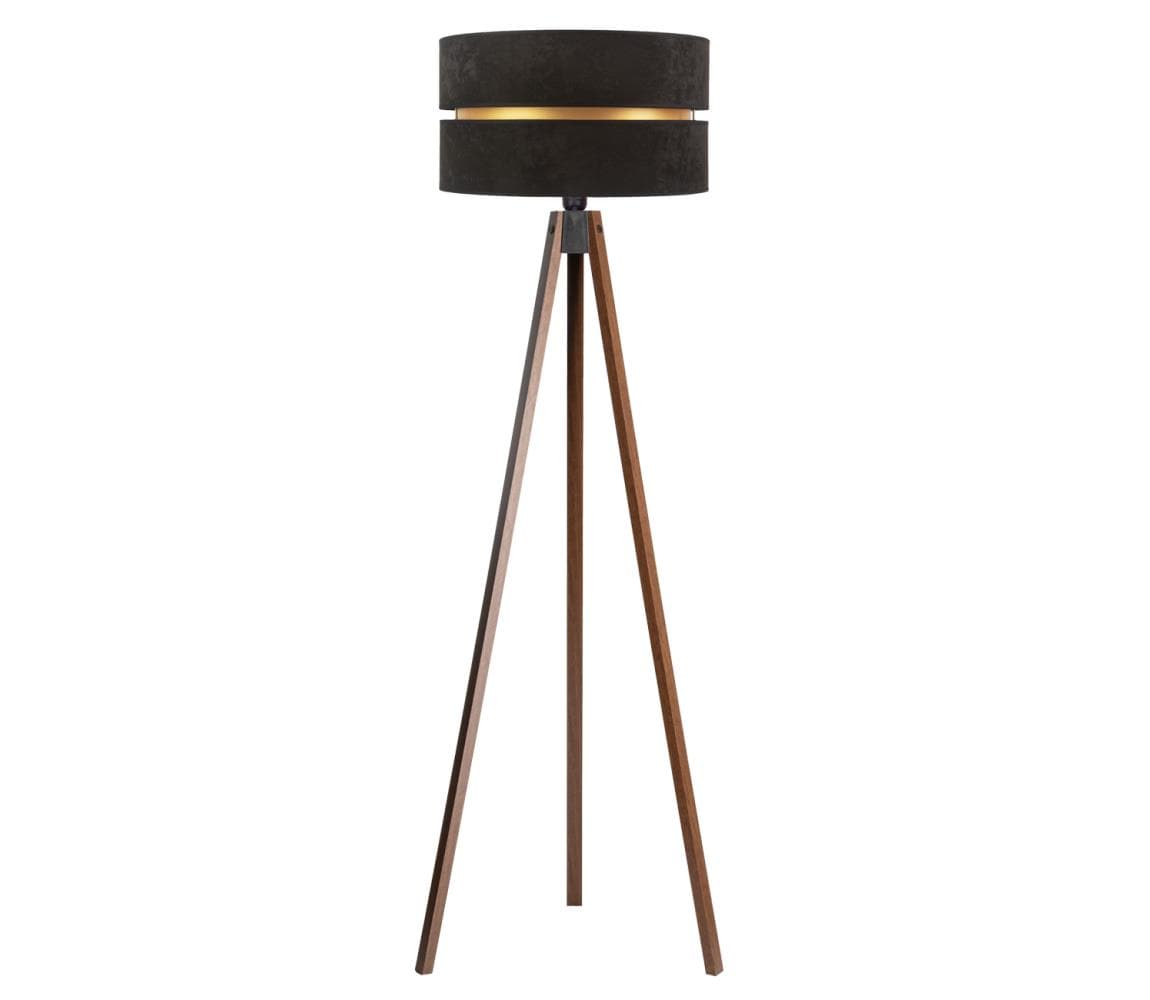 - Stojacia lampa DUO 1xE27/60W/230V pr. 44 cm čierna/wenge AS0462+DU83525