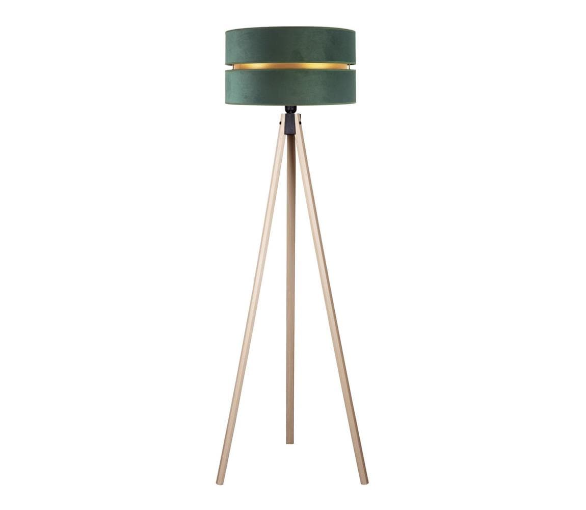 - Stojacia lampa DUO 1xE27/60W/230V pr. 44 cm zelená/béžová AS0463+DU83556