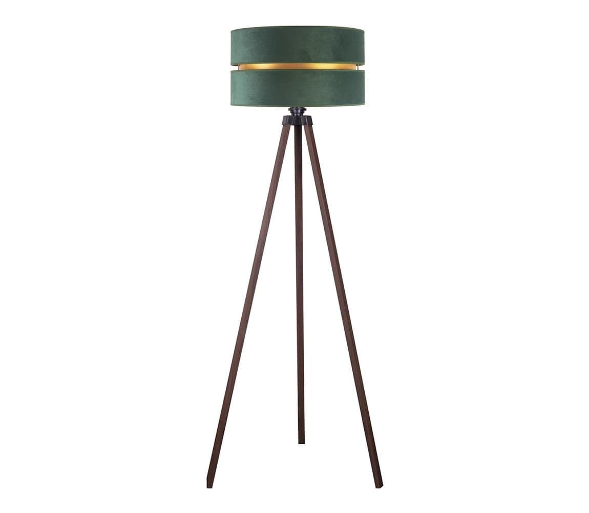 - Stojacia lampa DUO 1xE27/60W/230V pr. 44 cm zelená/hnedá AS0464+DU83556
