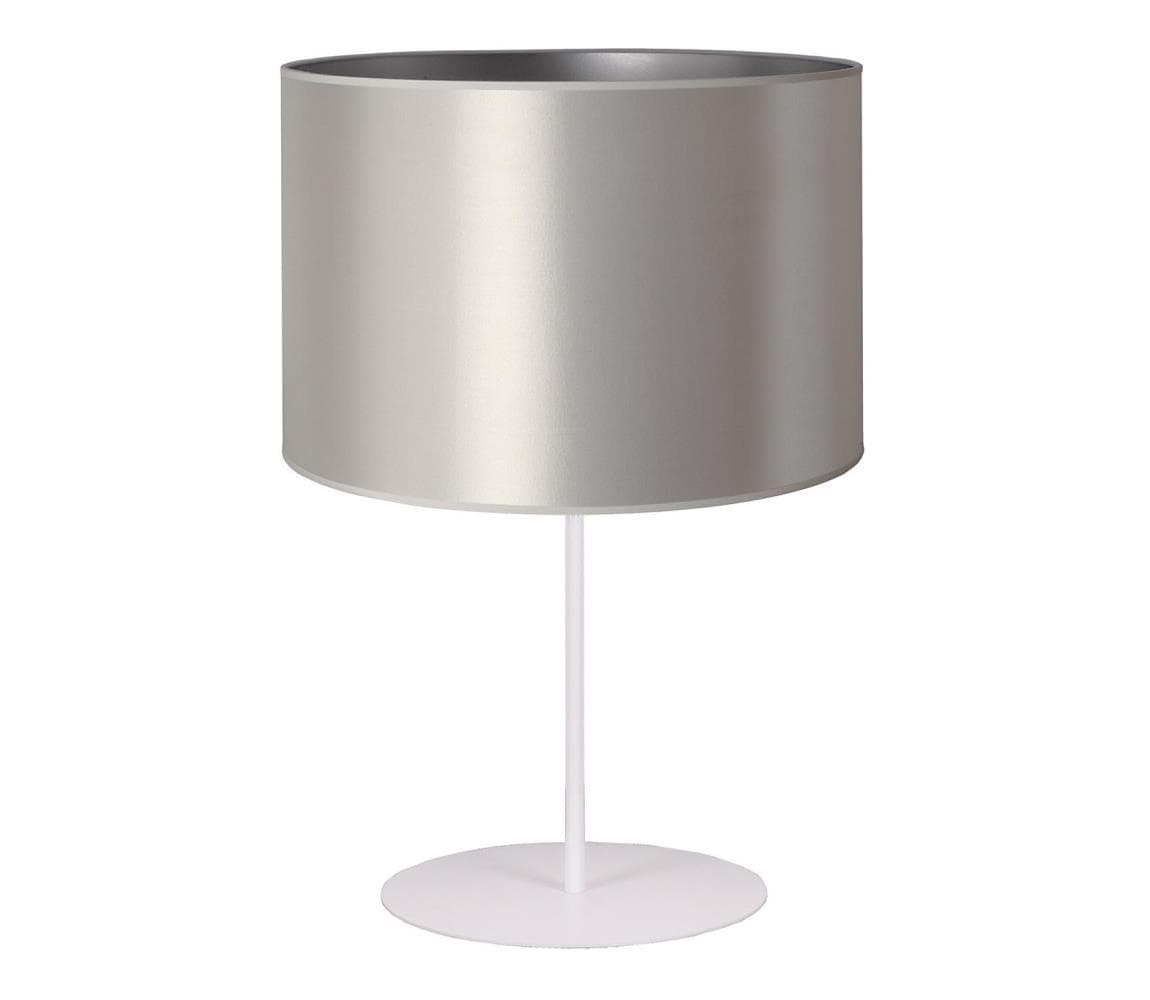 - Stolná lampa CANNES 1xE14/15W/230V pr. 20 cm strieborná/biela 603027