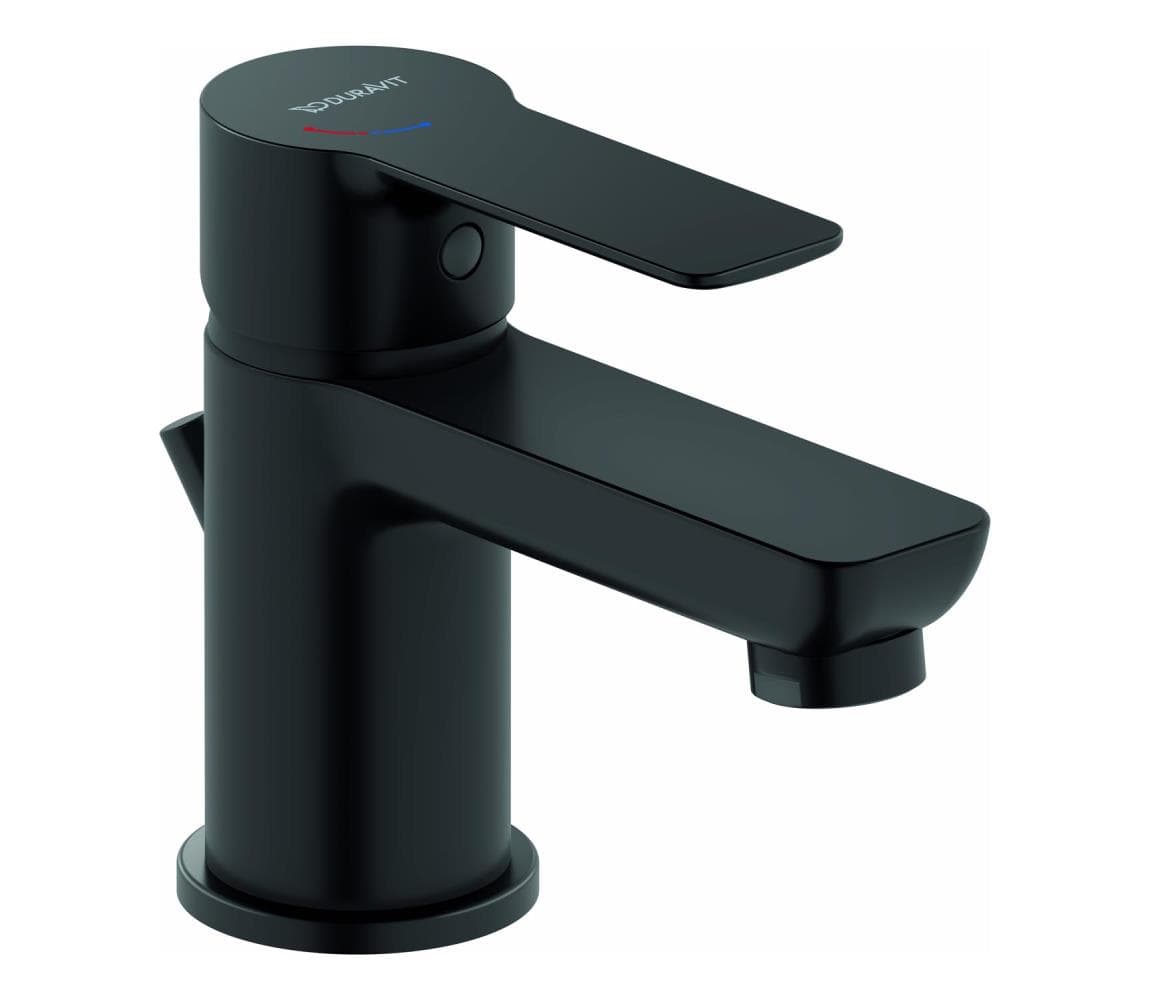 Duravit DC1013001046 - Umyvadlová batéria s výpusťou D-CODE matná čierna DC1013001046