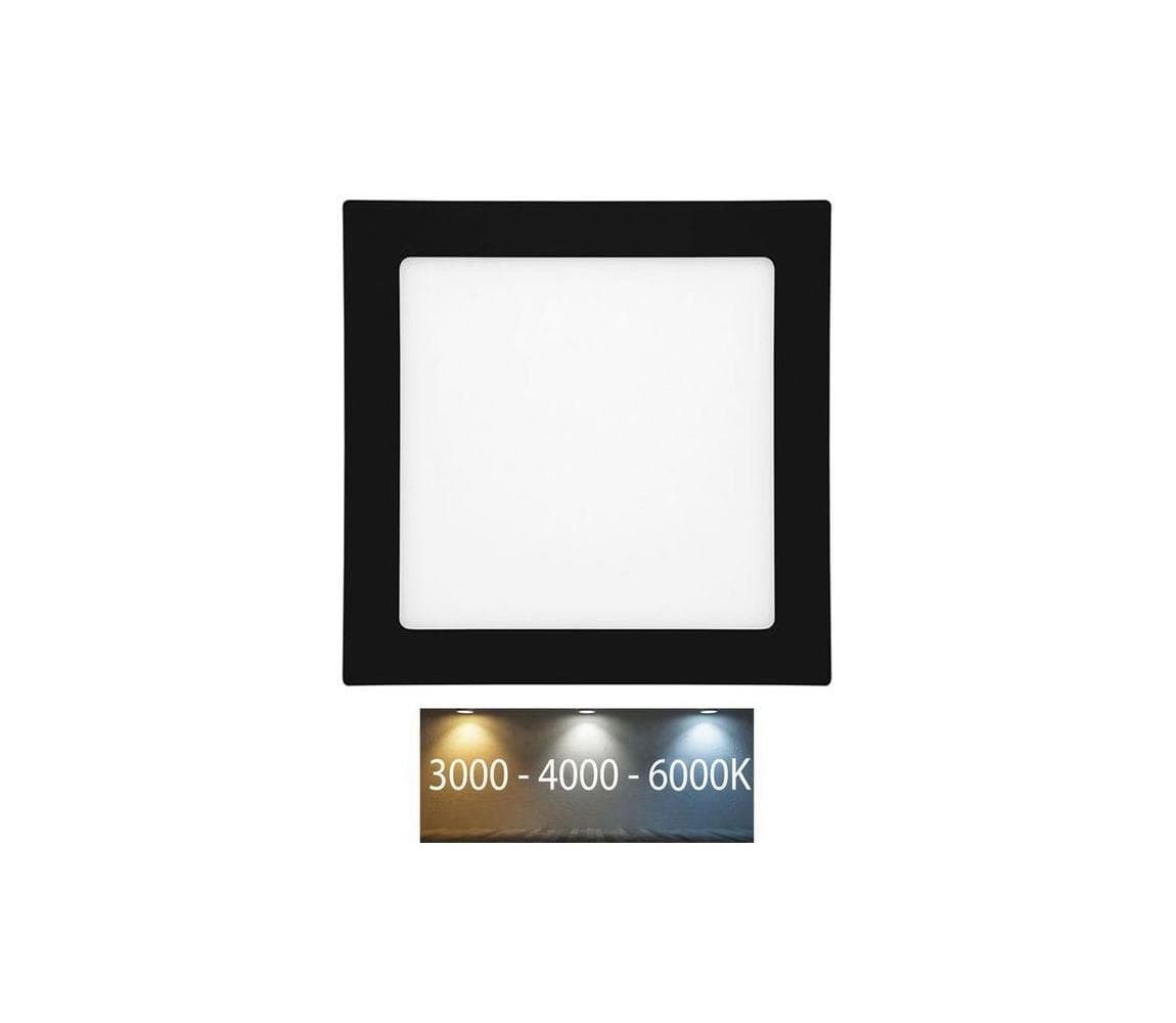 LED-WSQ-CCT/18W/CR- LED Podhľadové svietidlo RAFA LED/18W/230V IP44 čierna LED-WSQ-CCT/18W/CR