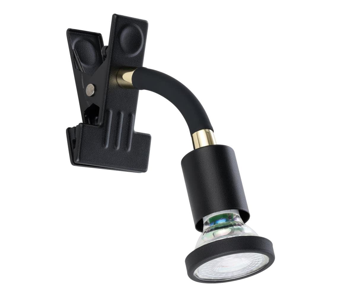 Eglo 300914 - LED lampa s klipom PARRINI 1xGU10/4,5W/230V čierna 300914