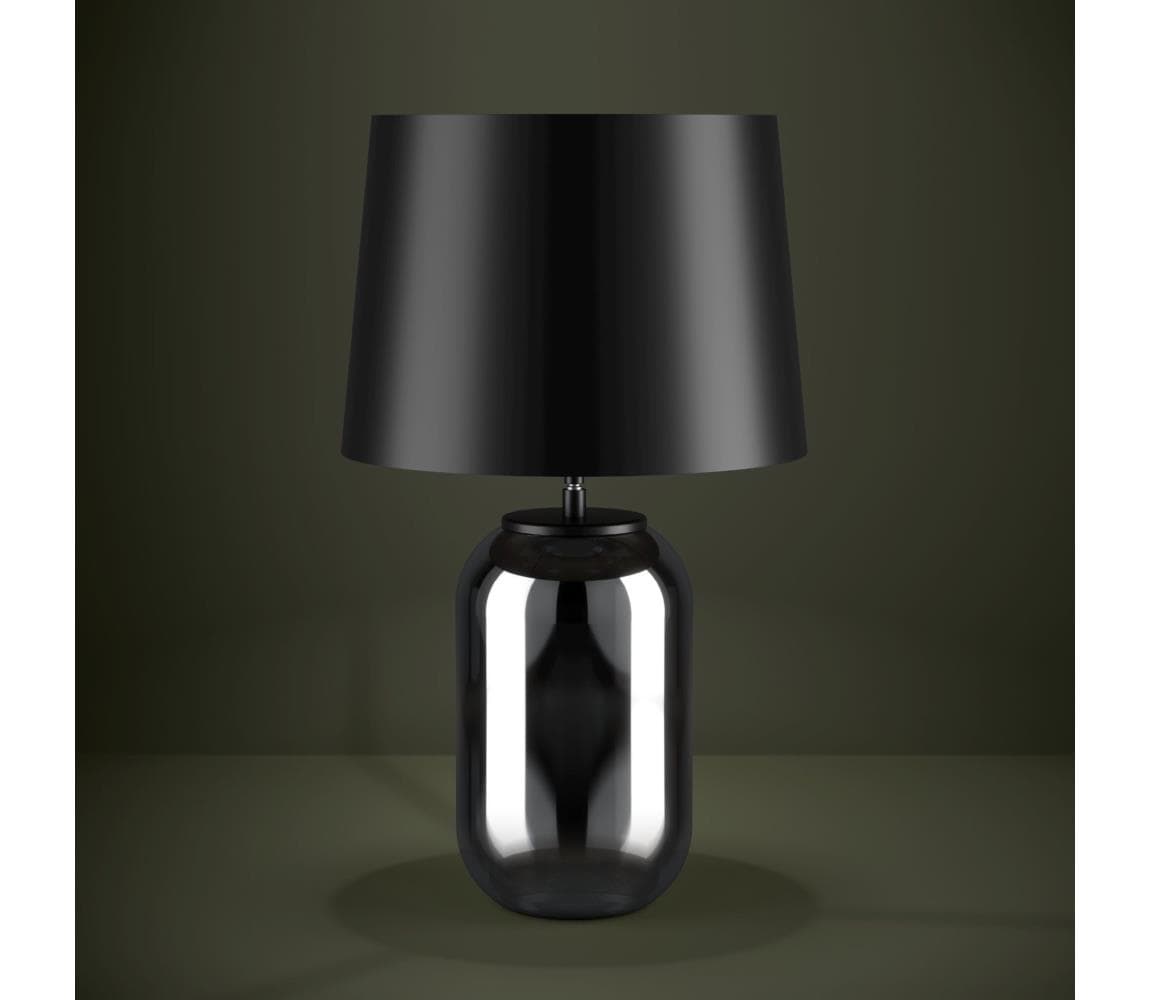 Eglo 390063 - Stolná lampa CUITE 1xE27/40W/230V čierna/dymová 390063