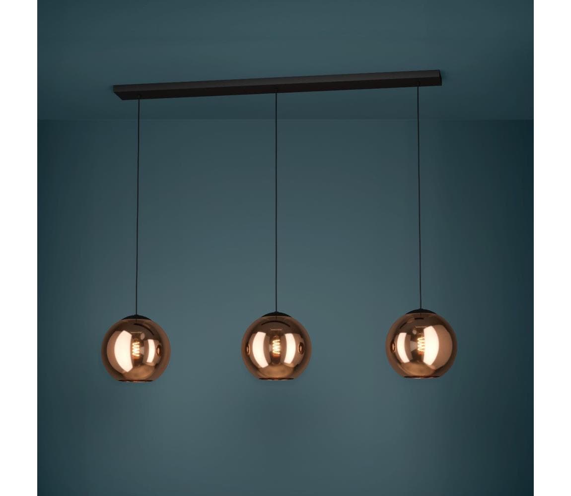 Eglo 390095 - Luster na lanku CORDOBA 3xE27/40W/230V medená 390095