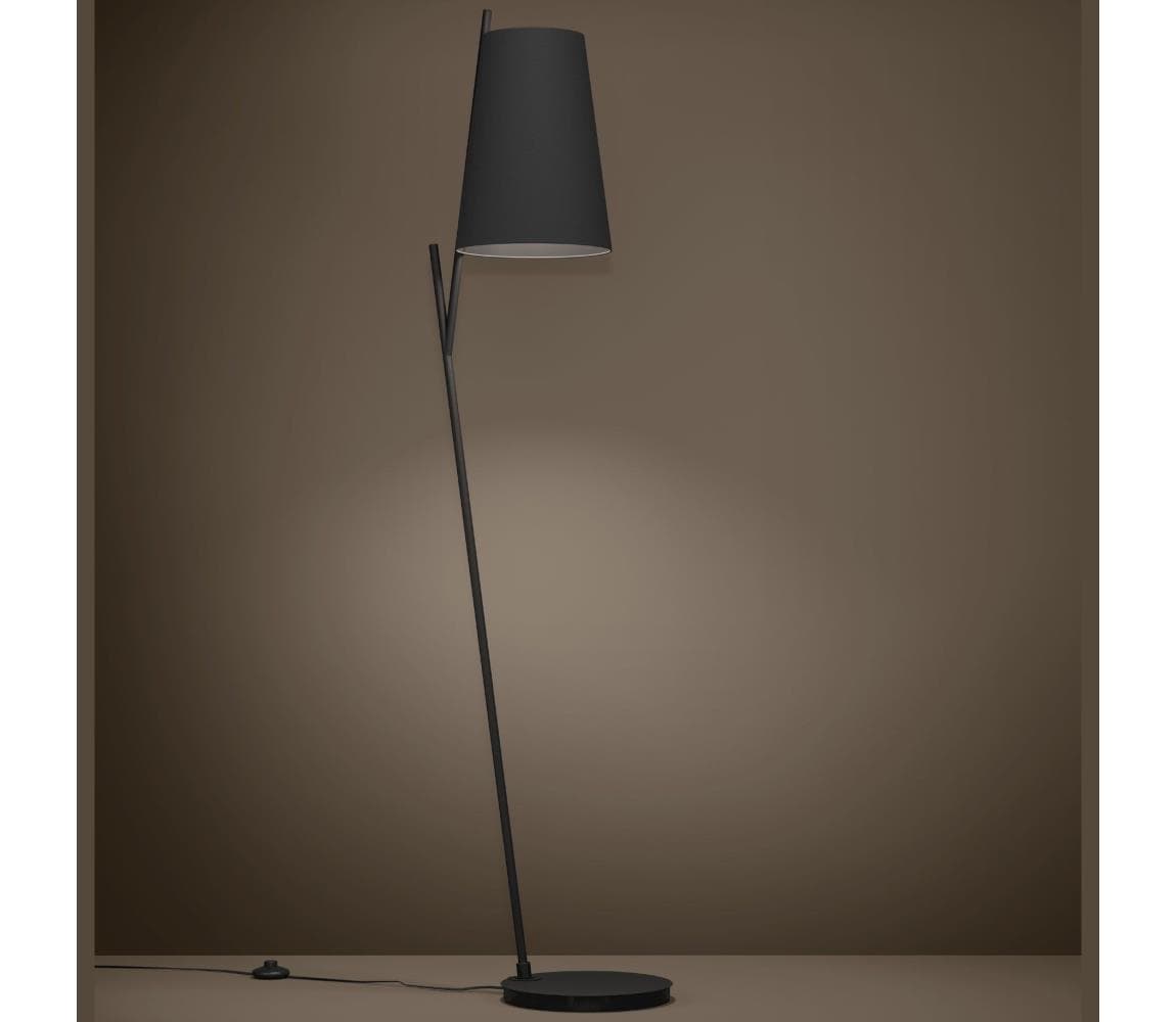 Eglo 390134 - Stojacia lampa PETROSA 1xE27/40W/230V čierna 390134