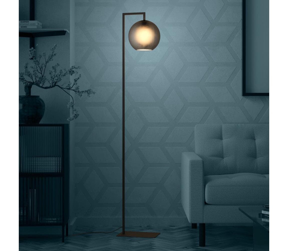 Eglo 390254 - Stojacia lampa ARANGONA 1xE27/40W/230V dymová 390254