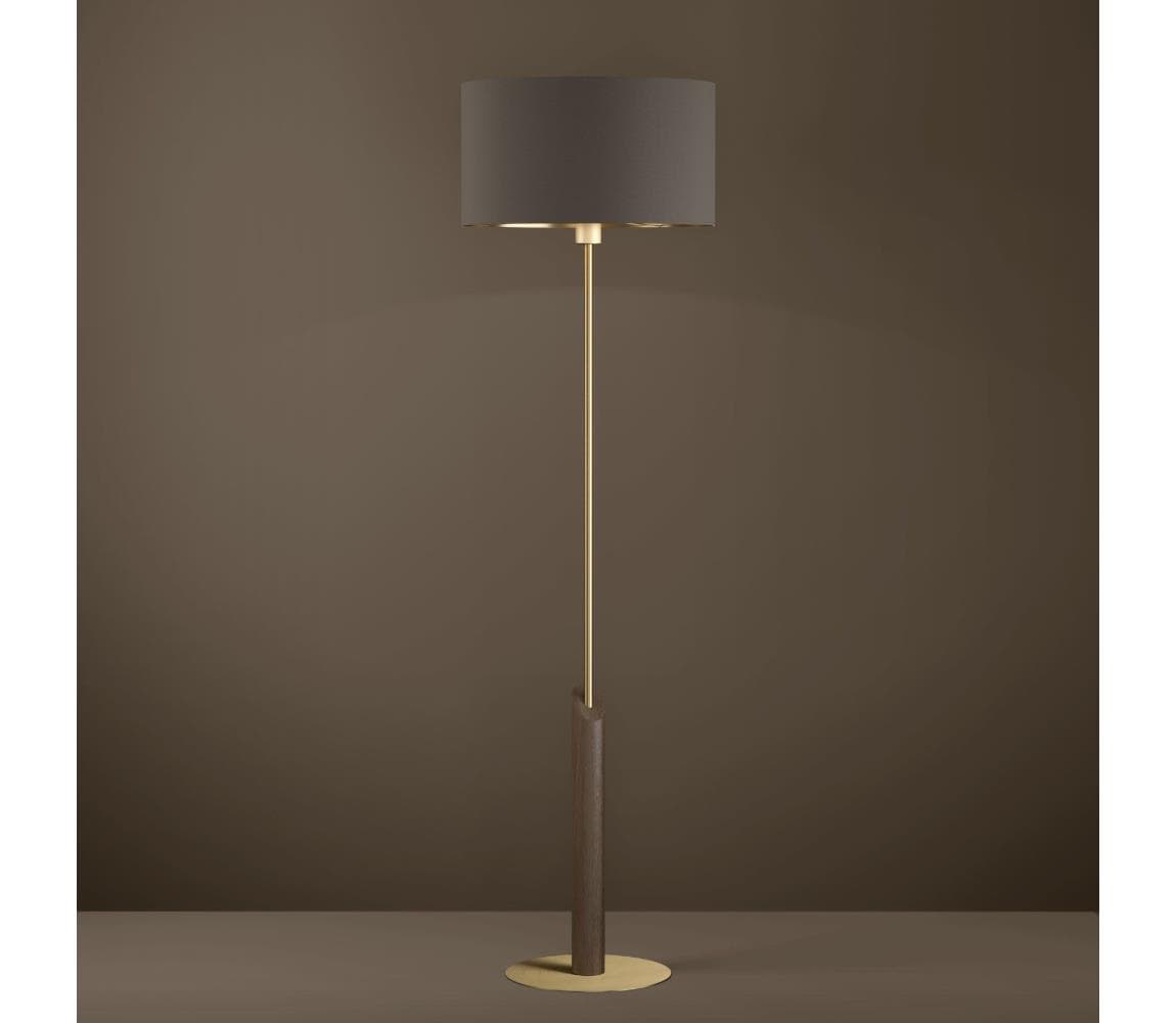 Eglo 390338 - Stojacia lampa SANTANDRIA 1xE27/40W/230V hnedá/zlatá 390338