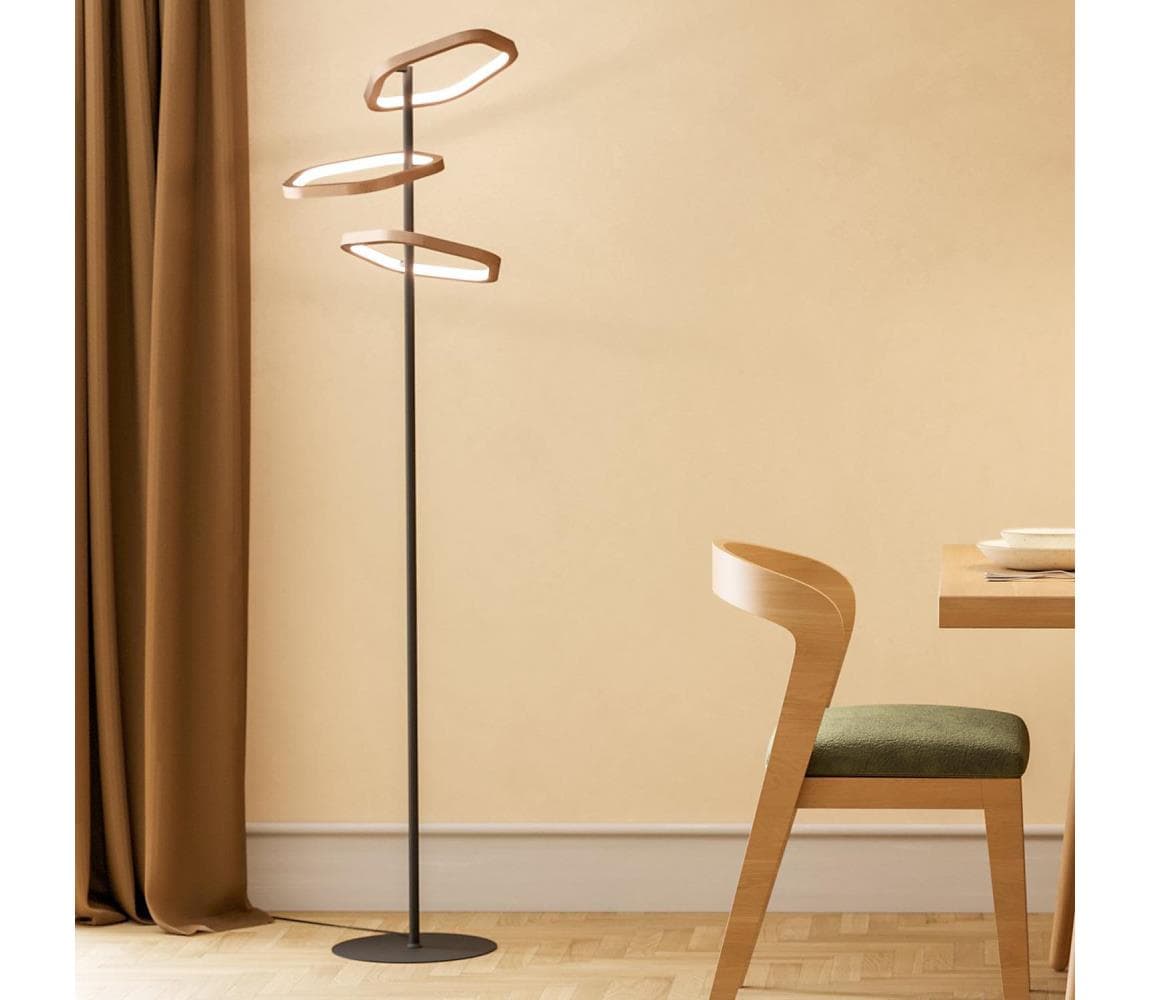 Eglo 390509 - LED stmievateľná stojacia lampa ESTRELLA LED/20W/230V mosadz 390509