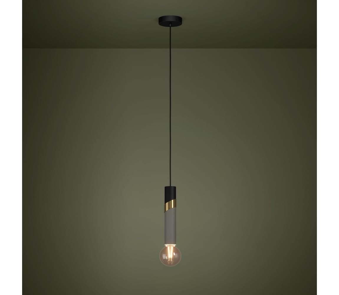 Eglo 39935 - Luster na lanku CEDRAL 1xE27/40W/230V čierna/zlatá 39935