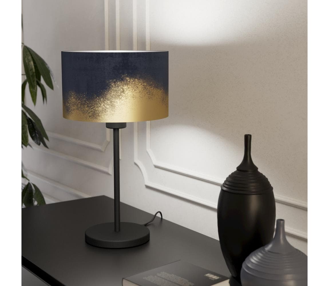 Eglo 39975 - Stolná lampa CASUARITA 1xE27/40W/230V modrá/zlatá 39975