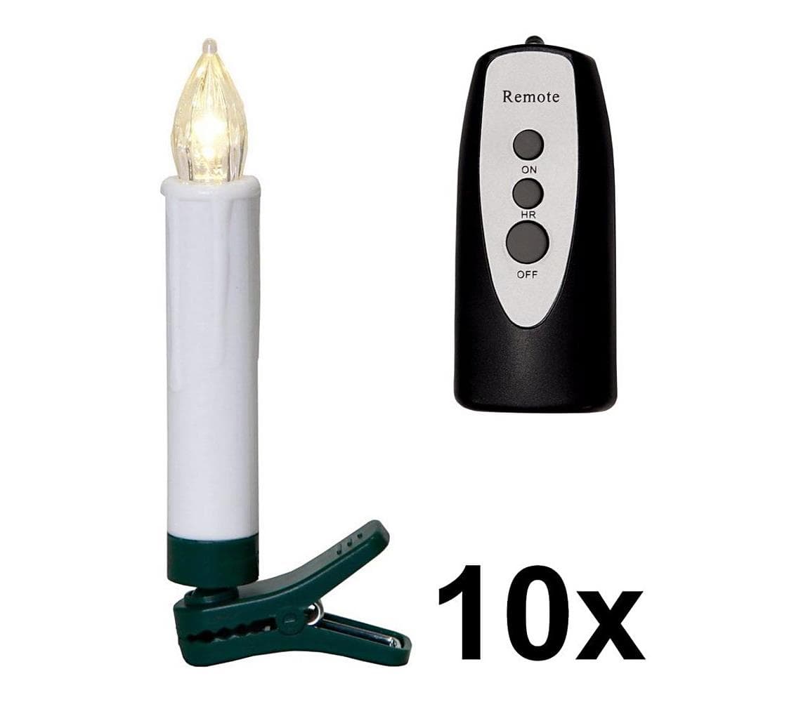 Eglo 410003 -SADA 10x LED Osvetlenie na vianočný stromček 1xLED/0,06W/1xAA IP44 +DO 410003