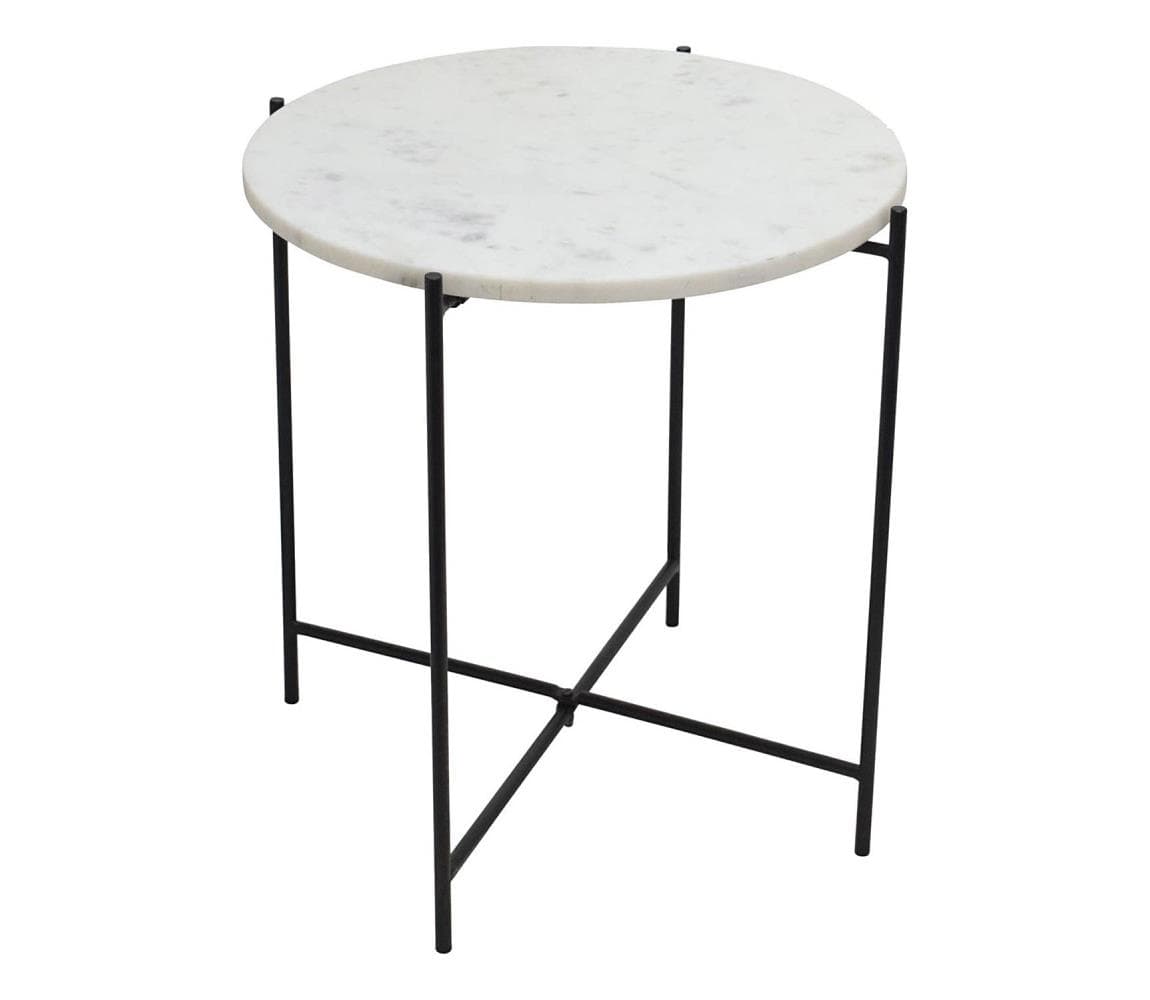 Eglo 424001 - Odkladací stolík TOWADA 44 cm mramorový dekor/čierna 424001