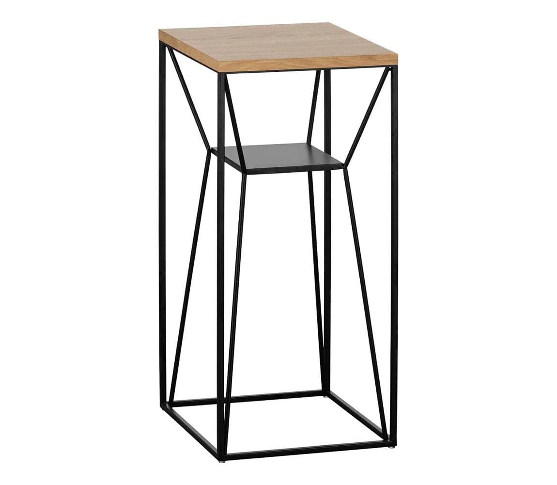 Eglo 424013 - Odkladací stolík OTAWARA 65,5x30,5 cm čierna/hnedá 424013