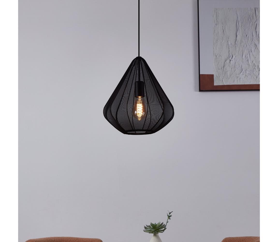 Eglo 43994 - Luster na lanku 1xE27/40W/230V pr. 33,5 cm čierna 43994
