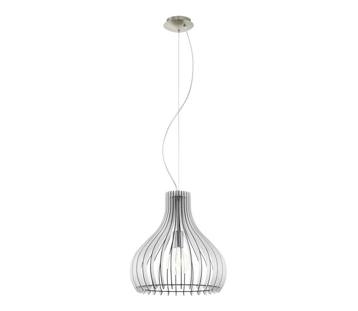 Eglo 61915 - Luster na lanku TINDORI 1xE27/60W/230V pr. 38 cm biela 61915