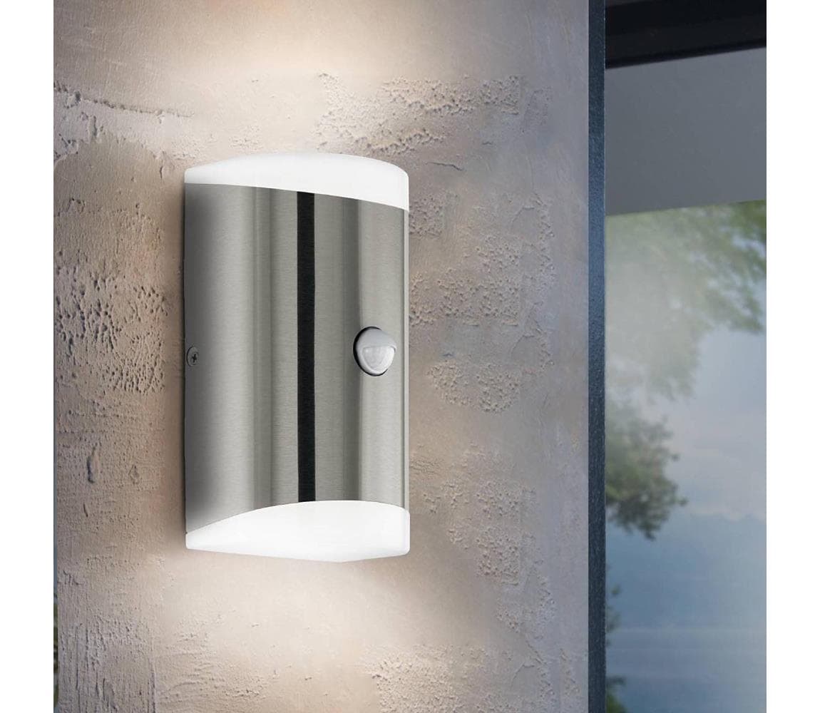 Eglo 75544-LED Vonkajšie nástenné svietidlo so senzorom CARPINERA 2xGU10/4,6W/230V 75544