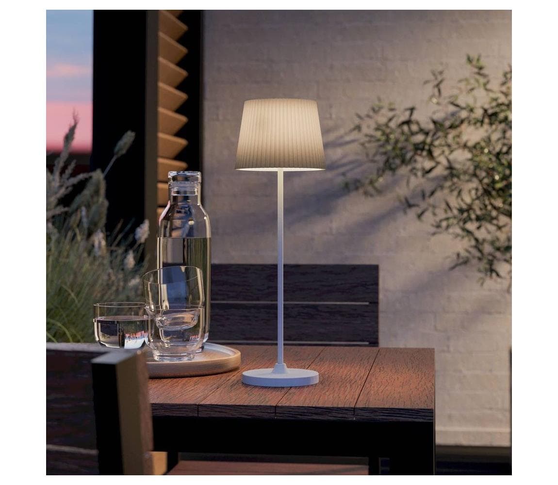 Eglo 75933 - LED stmievateľná nabíjateľná stolová lampa LEONERO LED/3,8W/5V 2000 mAh biela/zelená 75933