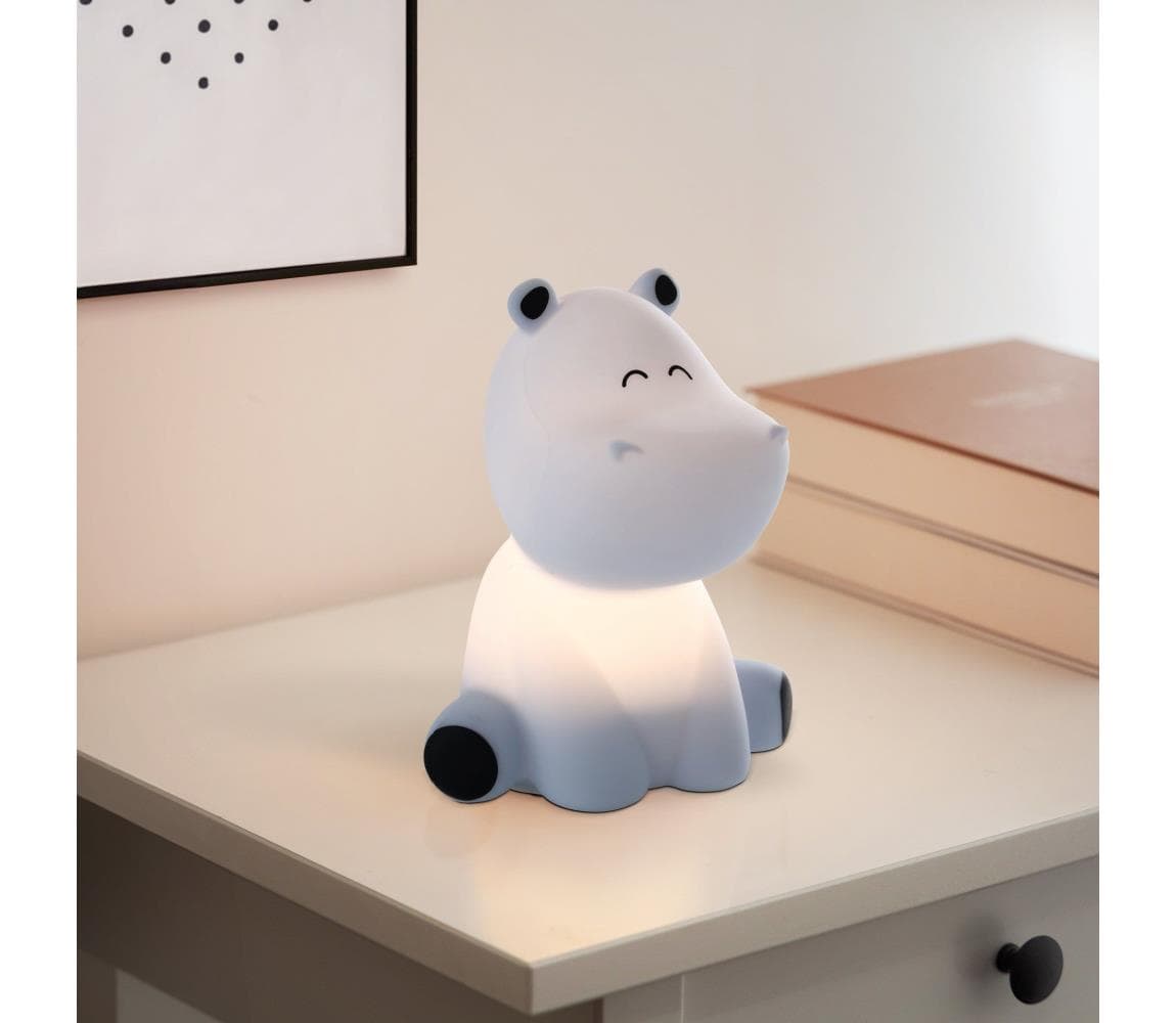 Eglo 75945 - LED RGBW nabíjacie detské nočné svetlo CASTELLINO LED/5W/5V 1200mAh hroch 75945