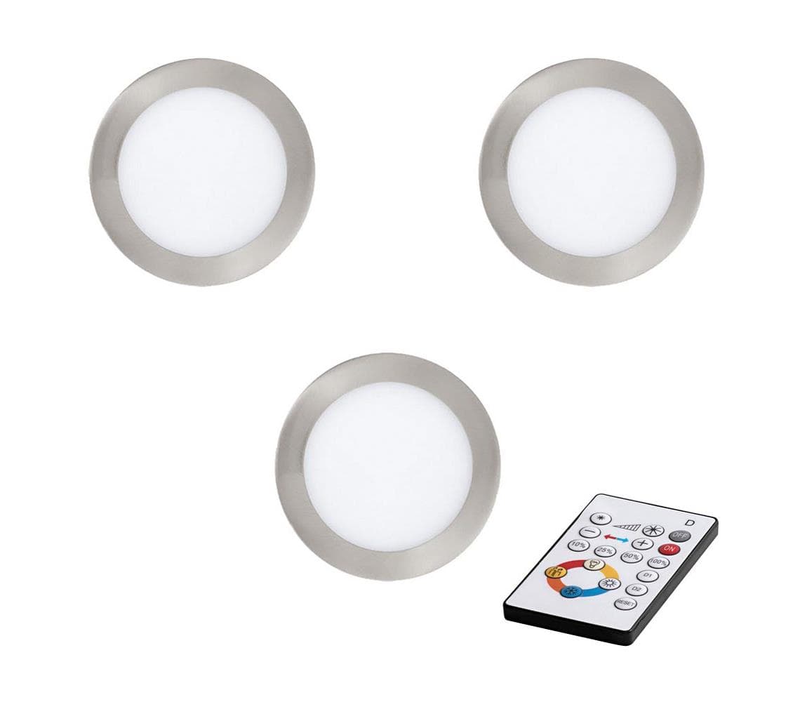 Eglo 78737 - SADA 3x LED Stmievateľné podhľadové svietidlo TINUS LED/17W/230V + DO 78737