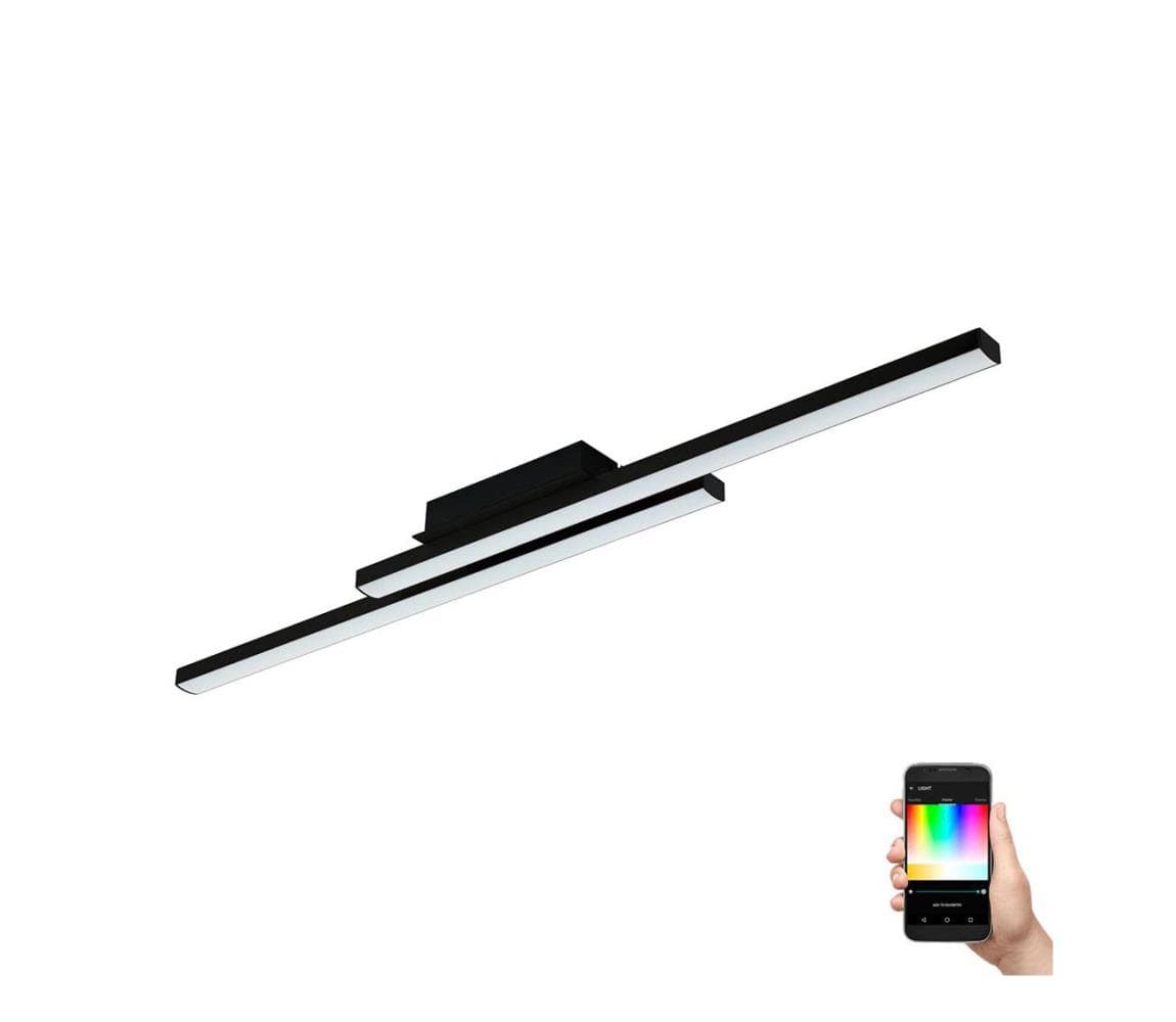 Eglo 900079 - LED RGBW Stmievateľné stropné svietidlo FRAIOLI-ZLED/32W/230V čierna 900079